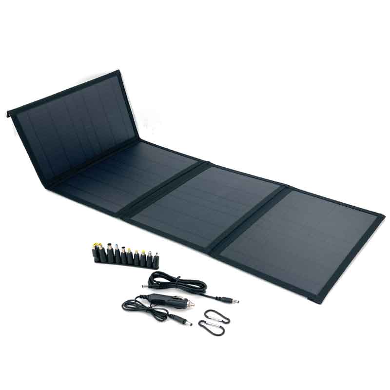 BearCreeks 40W Portable Solar Panel Battery Charger with USB, DC, and Type-C Output Ports