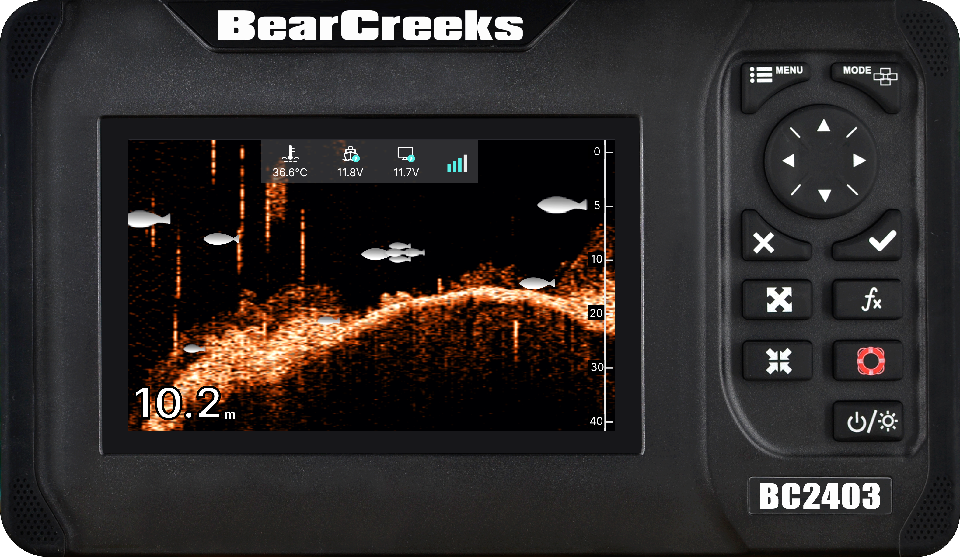 BearCreeks BC2403 CHIRP SONAR Fish Finder for Bait Boats